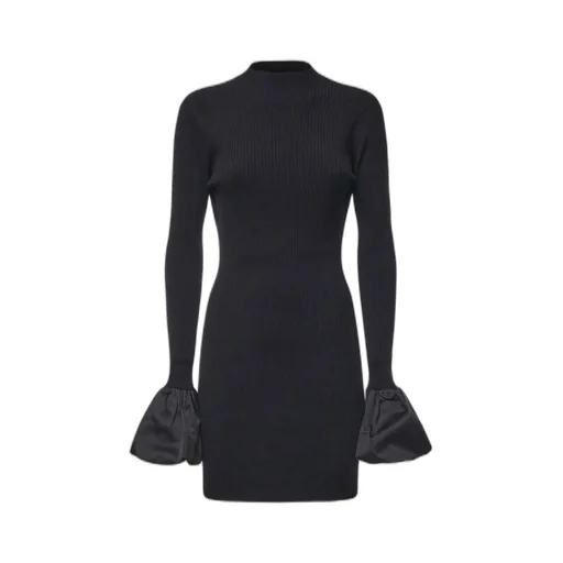Rotate Ribbed Cut-Out Dress