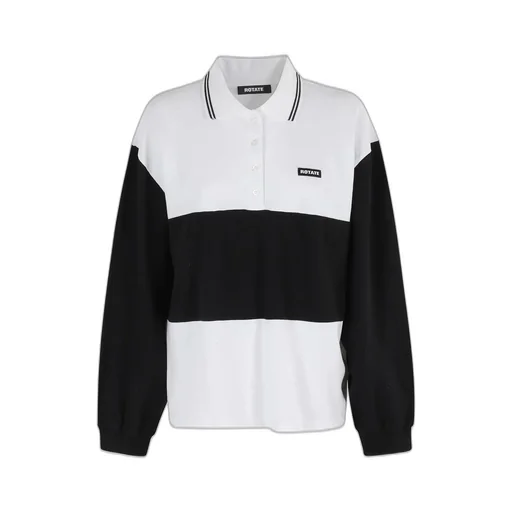 Rotate Pique Long Sleeved Polo Shirt