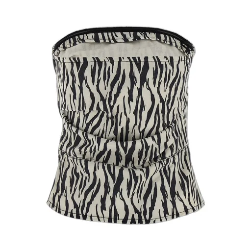 Rotate Printed Denim Top