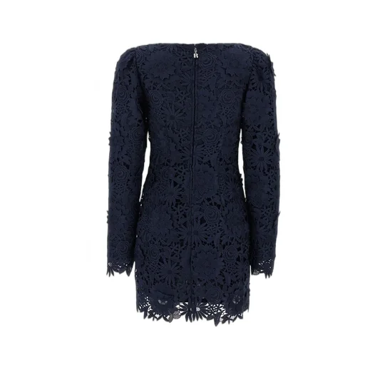 Rotate 3D Lace Long-Sleeved Mini Dress