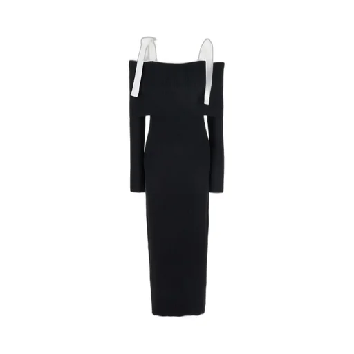Rotate Off Shoulder Knit Dress