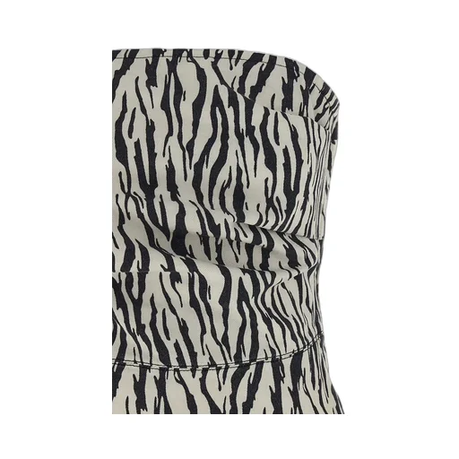 Rotate Printed Denim Top