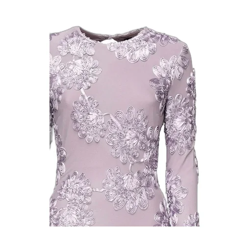 Rotate Floral Motif Flared-Sleeve Dress