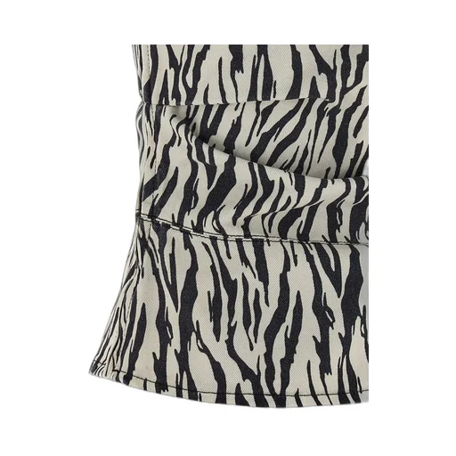 Rotate Printed Denim Top