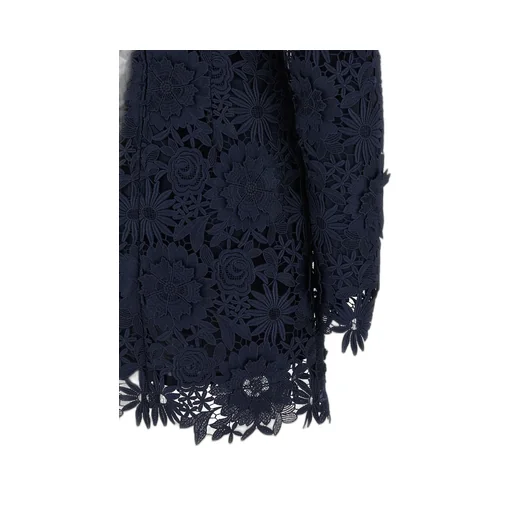 Rotate 3D Lace Long-Sleeved Mini Dress
