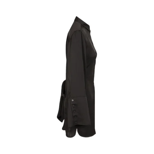 Rotate Satin Tie Shirt Dress