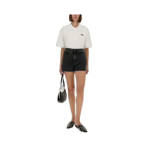 Rotate Logo Patch Short-Sleeve Polo Shirt