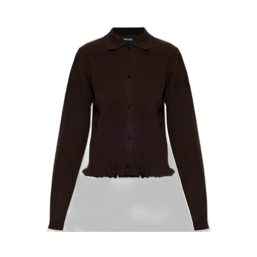 Rotate Frilled Hem Cardigan