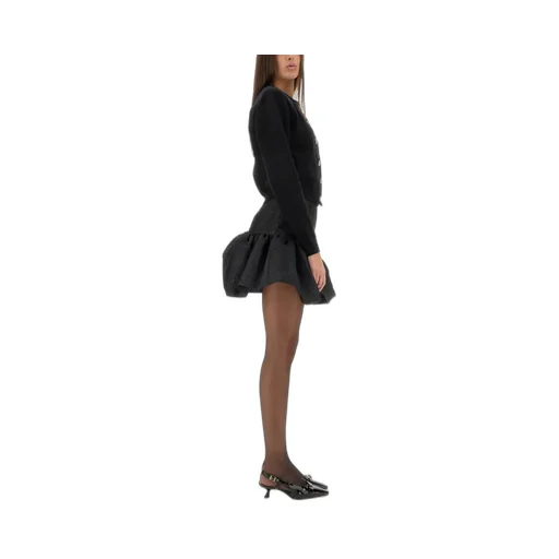 Rotate Monogram Jacquard Mini Skirt