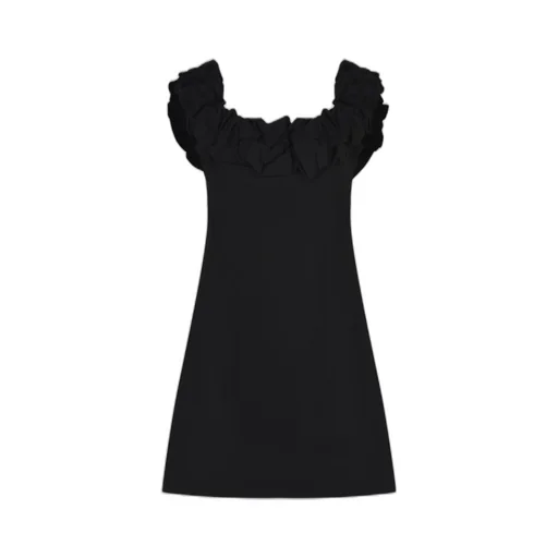 Rotate Ruffled Square-Neck Dress