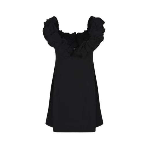 Rotate Ruffled Square-Neck Dress