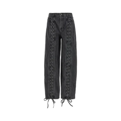 Rotate Laced Straight-Leg Jeans