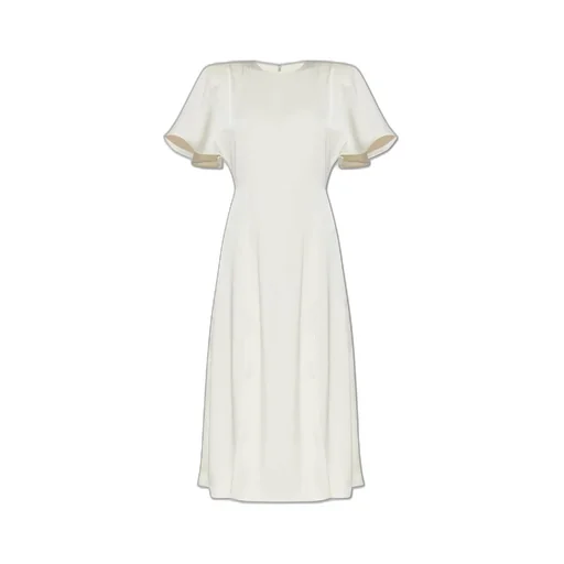 Rotate Satin Midi Slit Dress