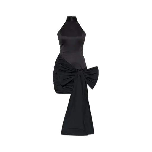 Rotate Bow-Detail Halterneck Dress