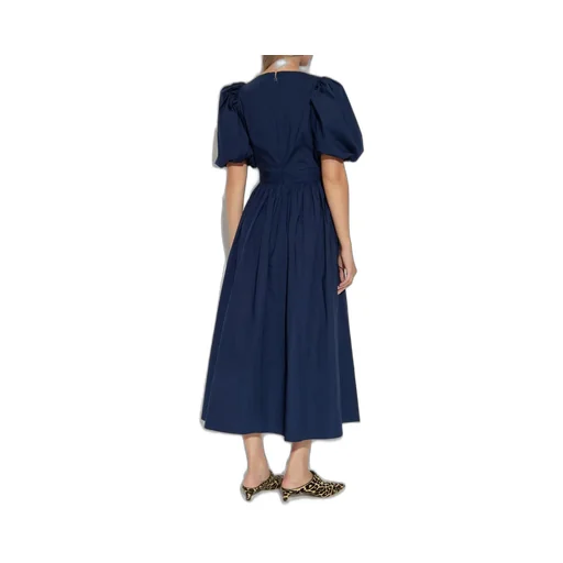 Rotate Puff Sleeves V-Neck Dress