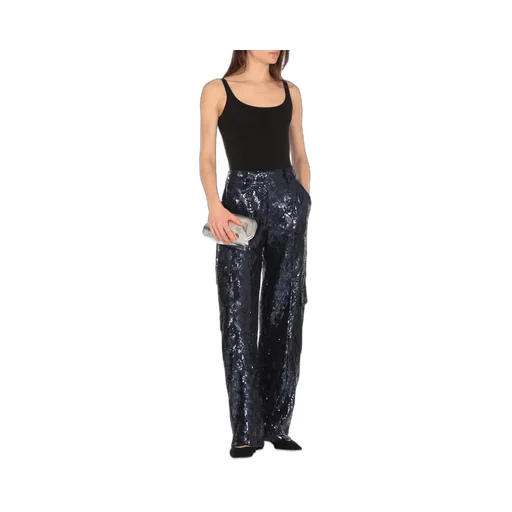 Rotate Sequin Embellished Cargo Pants