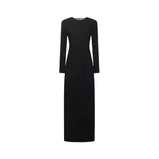 Rotate Embellished Open-Back Dress