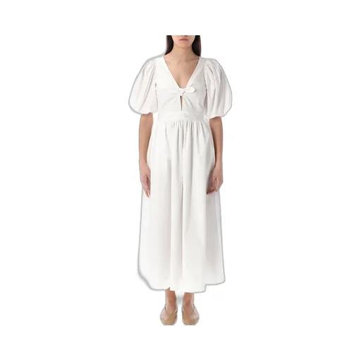 Rotate Puff Sleeve Midi Dress