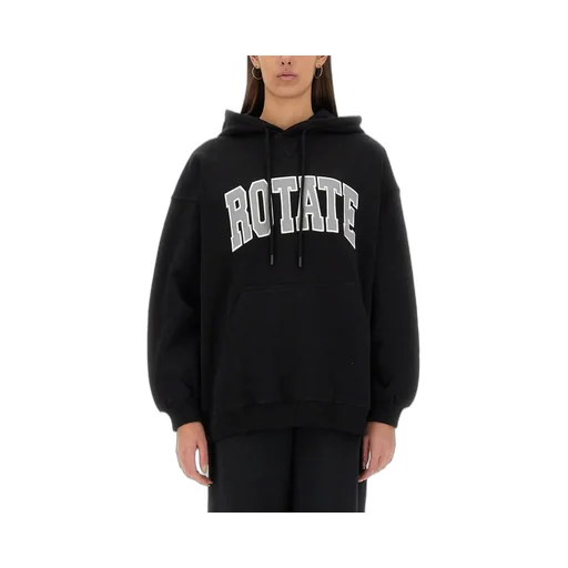 Rotate Logo Embroidered Drawstring Hoodie
