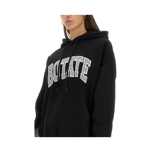 Rotate Logo Embroidered Drawstring Hoodie
