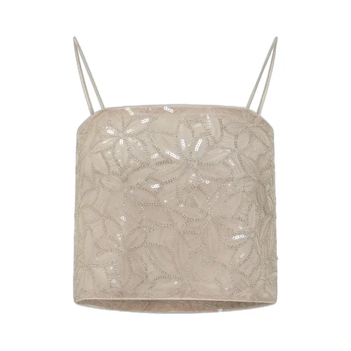 Rotate Sequin Embellished Square Neck Top