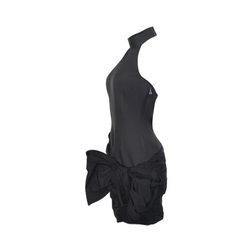 Rotate Draped Bow Mini Dress