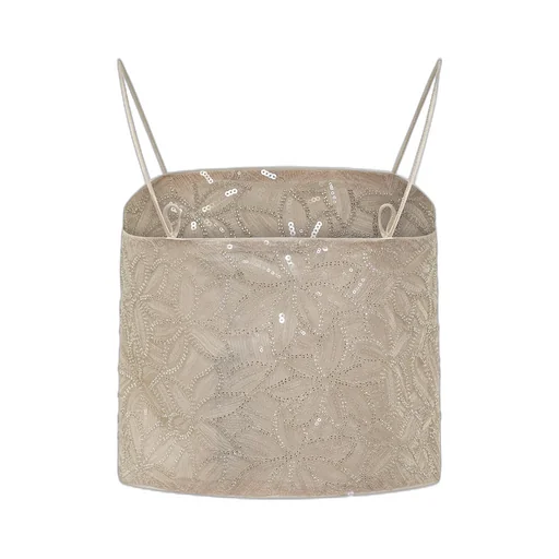 Rotate Sequin Embellished Square Neck Top