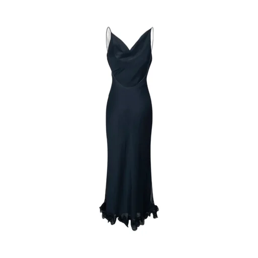 Rotate Chiffon Ruffle Slip Dress