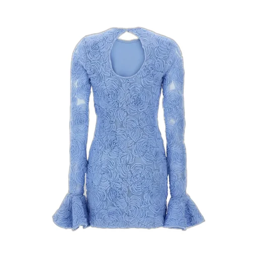Rotate Floral-Appliqué Mini Dress