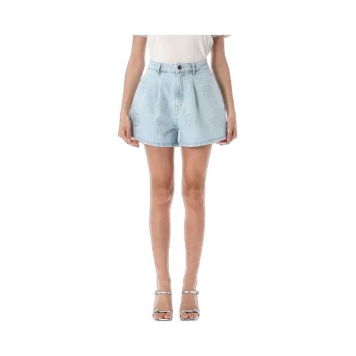 Rotate Denim Studs Shorts