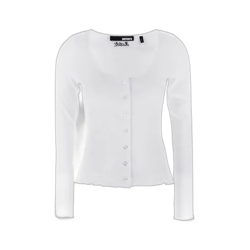 Rotate Buttoned Long Sleeve Top
