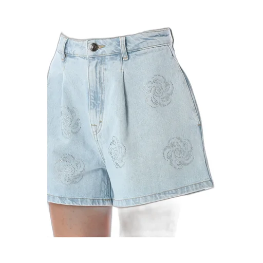 Rotate Denim Studs Shorts