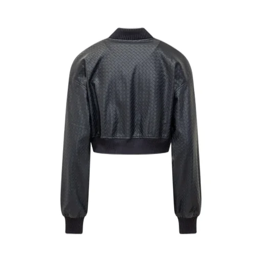 Rotate Braided Zipped Cropped Jacket