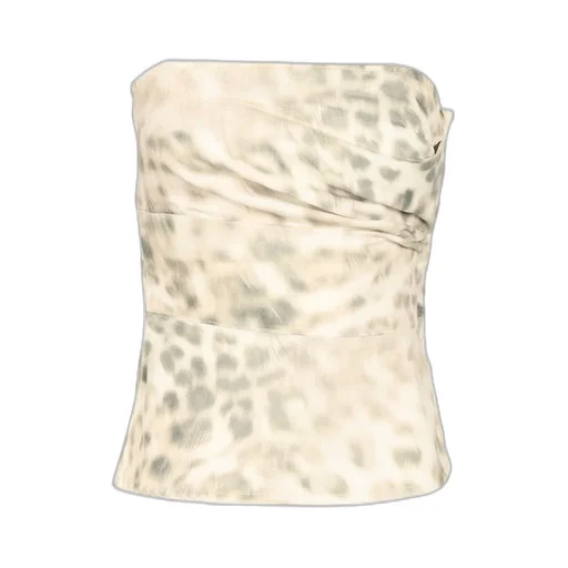 Rotate Printed Denim Top
