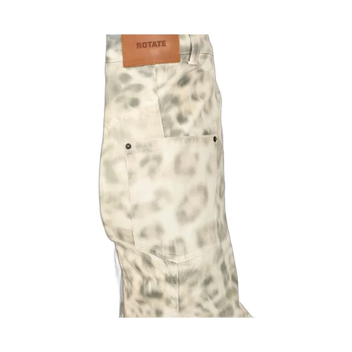 Rotate Printed Denim Cargo Pants
