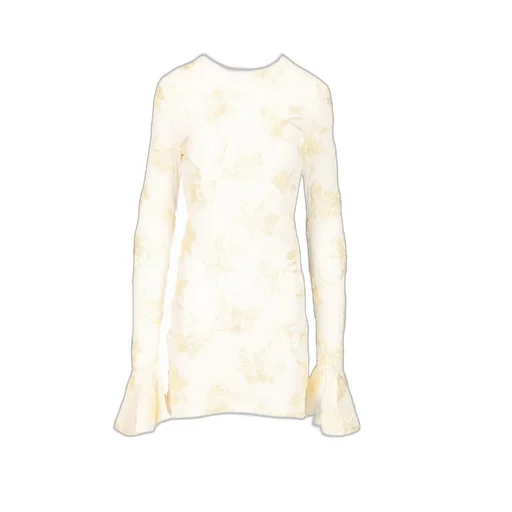 Rotate Flower Mesh Mini Dress