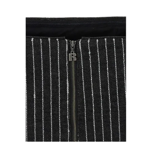 Rotate Sequined Twill Cropped Top