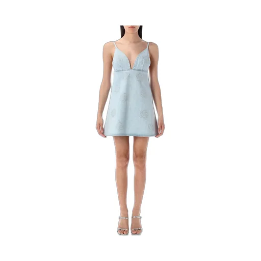 Rotate Denim Studded Mini Dress