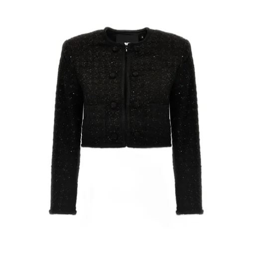 Rotate Sequin-Embellished Cropped Jacket