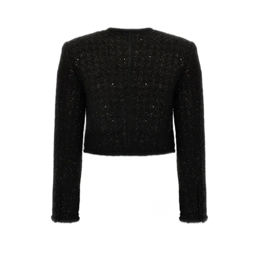 Rotate Sequin-Embellished Cropped Jacket