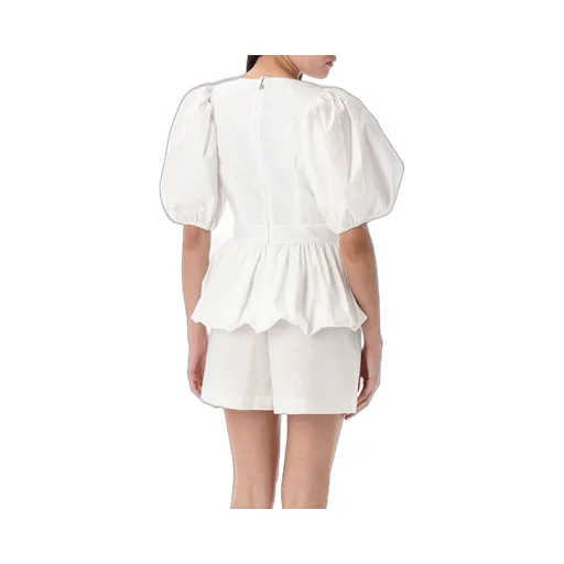 Rotate Puff Sleeve Peplum Top
