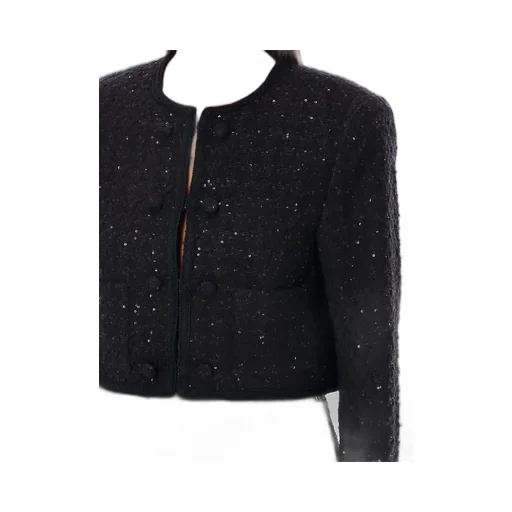 Rotate Sequin-Embellished Cropped Jacket