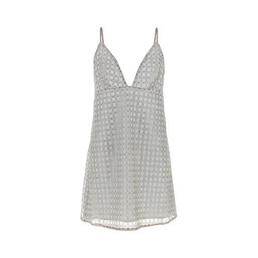 Rotate Beaded A-Line Mini Dress