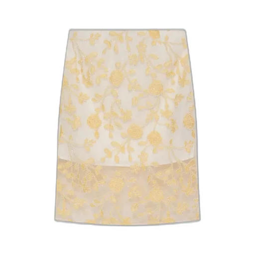 Rotate Skirt With Glittering Appliques