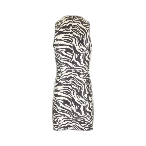 Rotate By Birger Christensen Sleeveless Sequined Zebra Dress