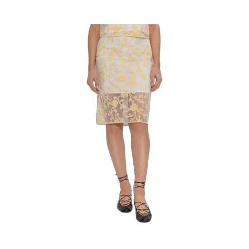 Rotate Skirt With Glittering Appliques