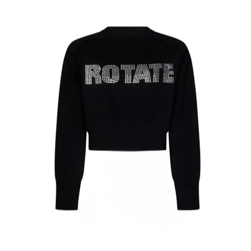 Rotate Logo Embellished Cropped Sweatshirt