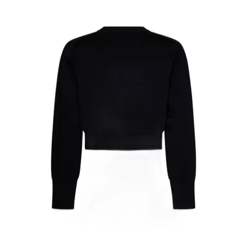 Rotate Logo Embellished Cropped Sweatshirt