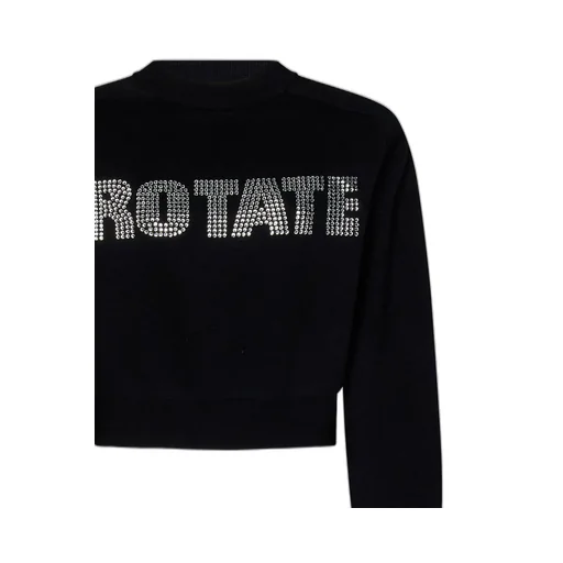 Rotate Logo Embellished Cropped Sweatshirt