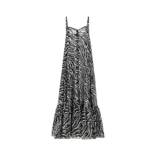 Rotate Light Flowy Zebra Print Maxi Dress